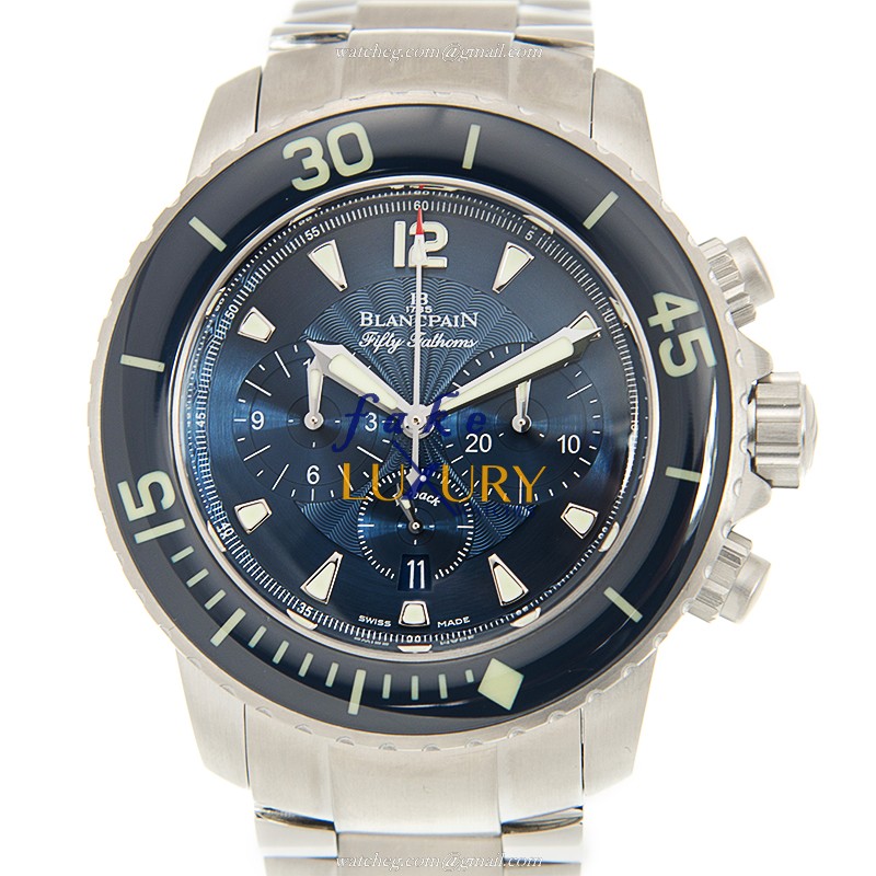 Blancpain Fifty Fathoms 5085FB-1140-71B Automatic Blue Dial Steel Replica Watch - Luxury Replica Watch