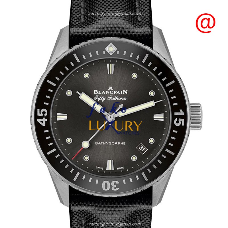 Blancpain 5100B-1110-B52A Fifty Fathoms Replica Watch, Black Dial, Steel Case, Automatic Movement - Luxury Replica Watch