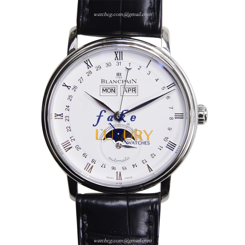 Blancpain 6263-1127-55B Villeret Replica Watch, Automatic Movement, White Dial, Stainless Steel Case - Luxury Replica Watch