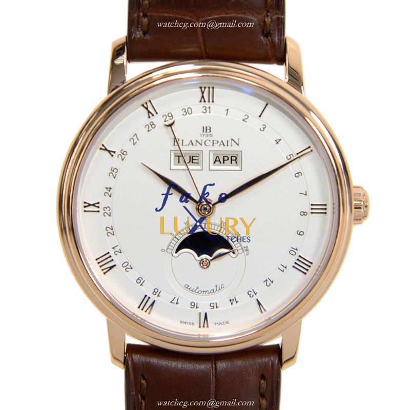 Blancpain Villeret 6263-3642-55B Replica Watch, Automatic, White Dial, Rose Gold Case - Luxury Replica Watch