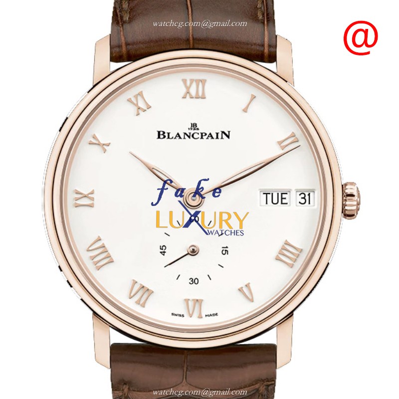 Blancpain 6652-3642-55B Replica Watch, Automatic, White Dial, Rose Gold Case - Luxury Replica Watch