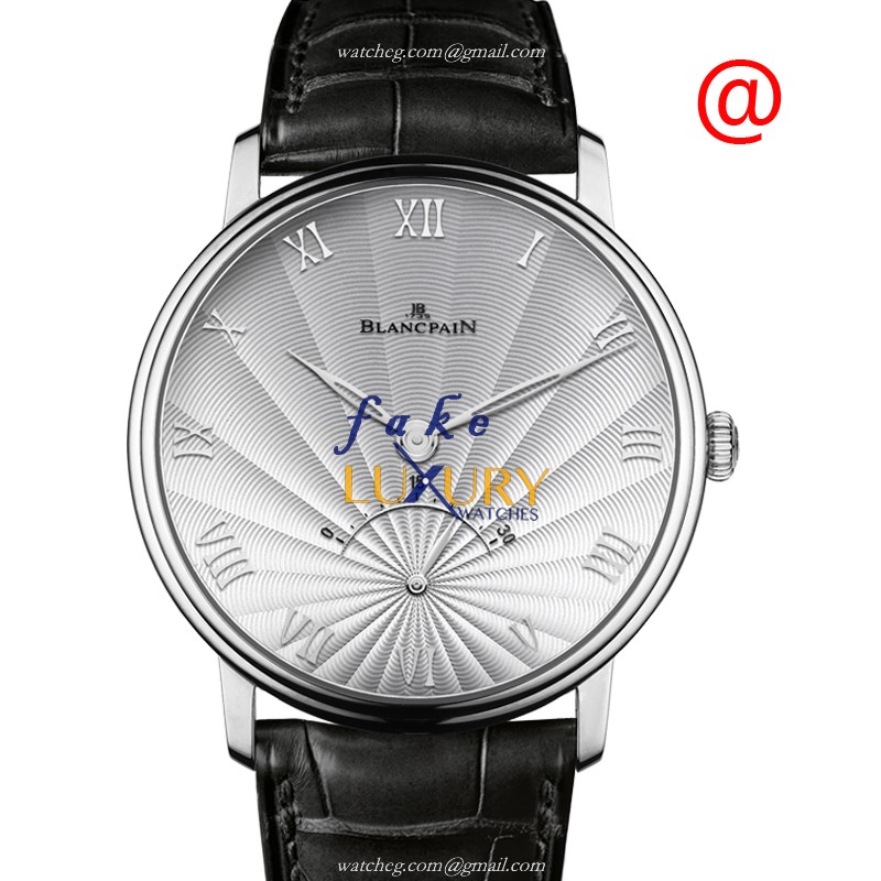 6653-1542-55B - Blancpain Villeret Replica Watch - 18kt White Gold - Automatic - Silver Dial - Luxury Replica Watch