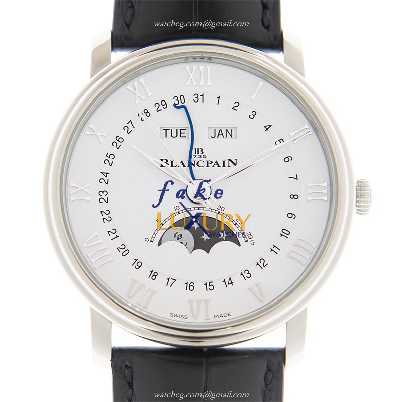 6654-1127-55B - Blancpain Villeret Replica Watch Automatic White Dial Stainless Steel - Luxury Replica Watch