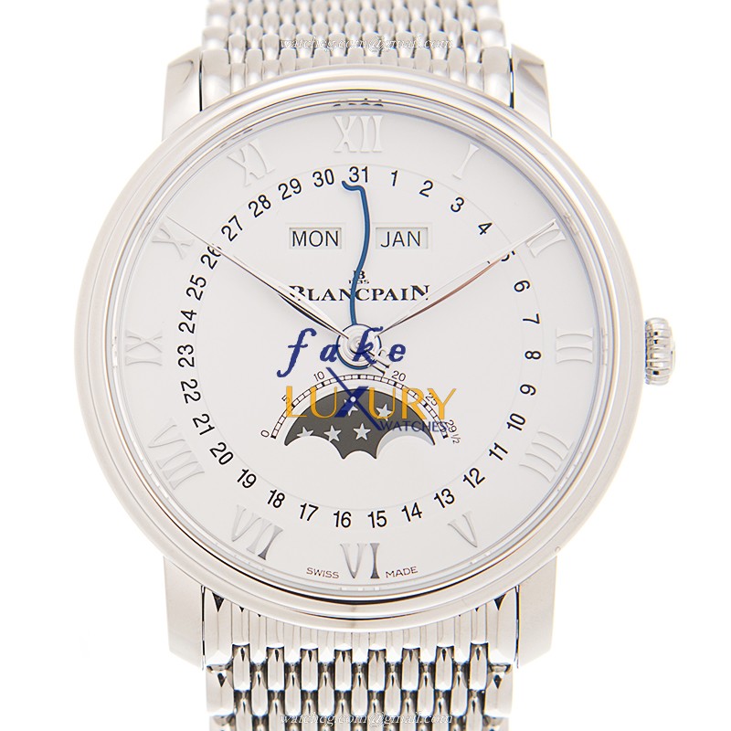 Blancpain 6654-1127-MMB Villeret Replica Watch Automatic White Dial Stainless Steel - Luxury Replica Watch