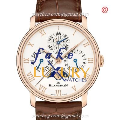 Blancpain 6656-3642-55B Replica Watch, Automatic Movement, 18kt Rose Gold Case, Beige Dial - Luxury Replica Watch
