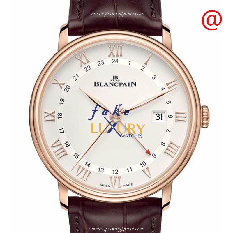 Blancpain 6662-3642-55A Villeret Replica Watch With Automatic Movement, White Dial, 18kt Rose Gold - Luxury Replica Watch