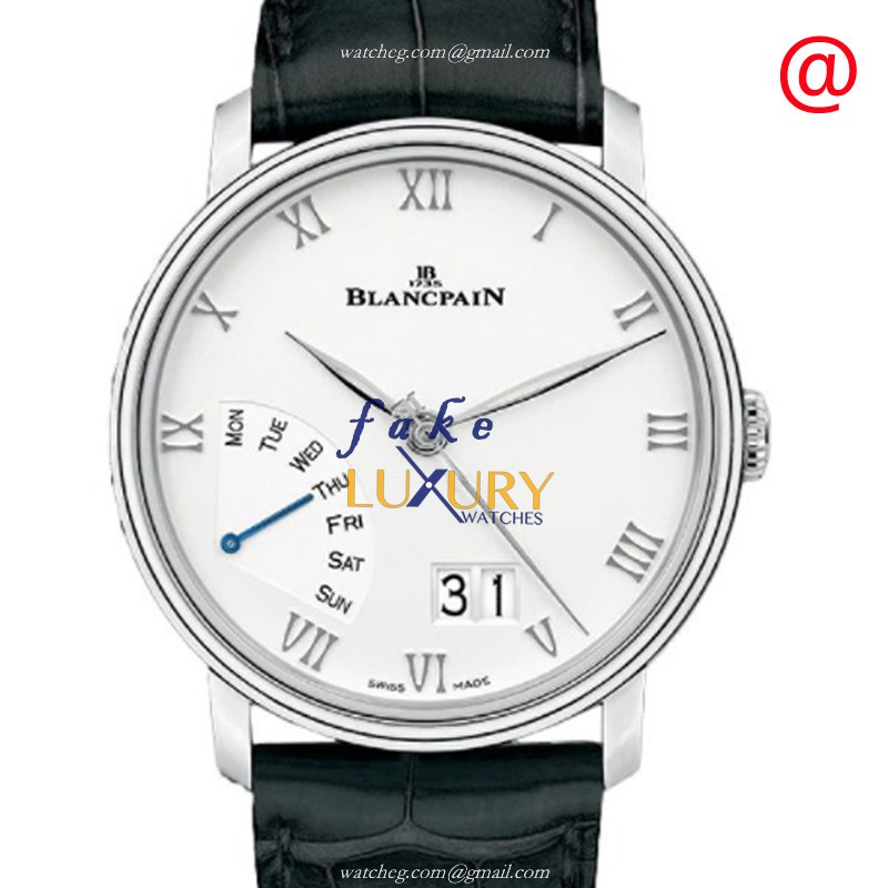 Blancpain 6668-1127A-55B Villeret Replica Watch, White Dial, Steel Case, Automatic Movement - Luxury Replica Watch