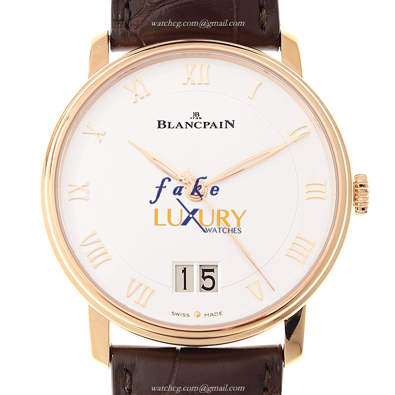 Blancpain Villeret 6669-3642-55B Automatic 18kt Rose Gold White Dial Replica Watch - Luxury Replica Watch