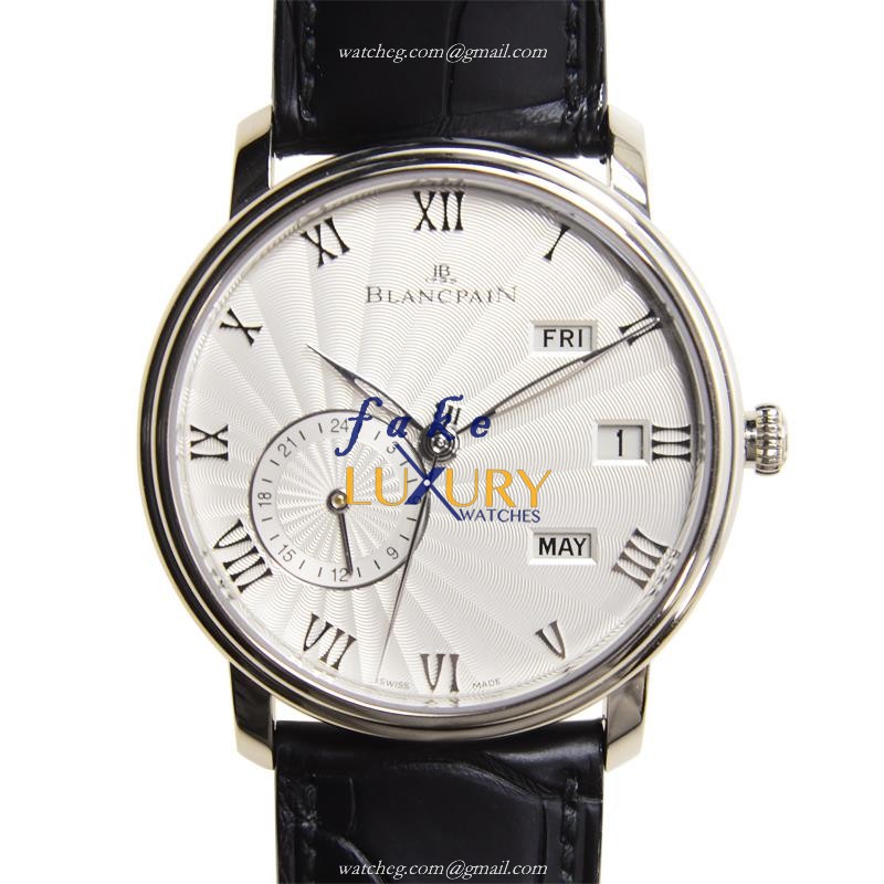 Blancpain 6670-1542-55B Villeret Replica Watch, Automatic Movement, White Gold Case, Silver Dial - Luxury Replica Watch