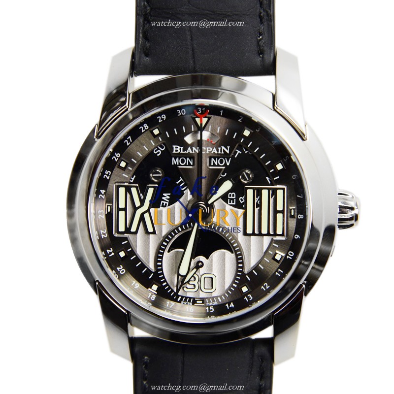 Blancpain 8866-1134-53B L-EVOLUTION Replica Watch, Gray Dial, Steel Case, Automatic, Alligator Strap - Luxury Replica Watch