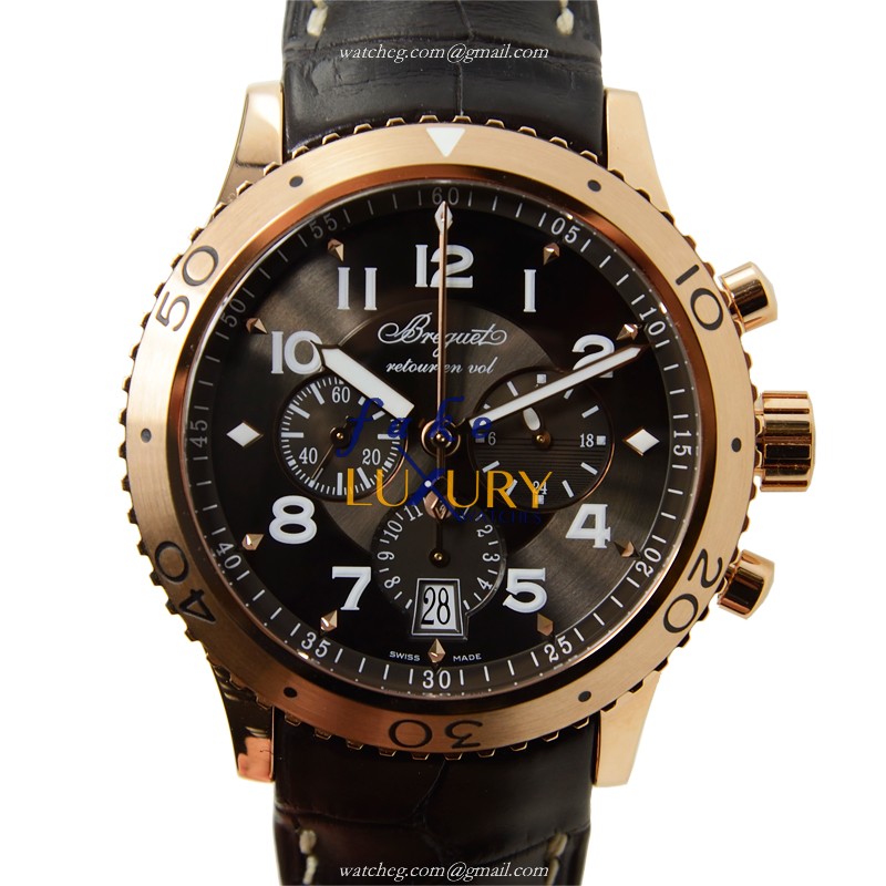 Breguet 3810BR/92/9ZU TYPE XXI Replica Watch With Automatic Movement, 18kt Rose Gold Case, Dark - Luxury Replica Watch