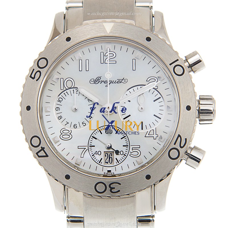 Breguet 4820ST/59/S76 TYPE XXI Automatic Stainless Steel White Dial Replica Watch - Luxury Replica Watch