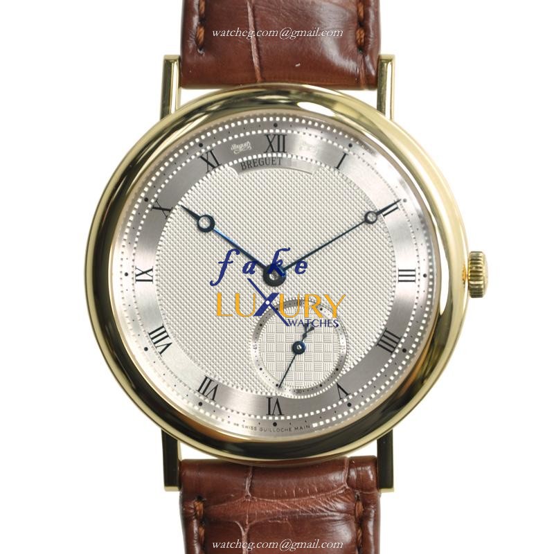 Breguet 5140BA/12/9W6 CLASSIC - Replica Watch - Automatic - 18kt Yellow Gold - Silver Dial - Brown - Luxury Replica Watch