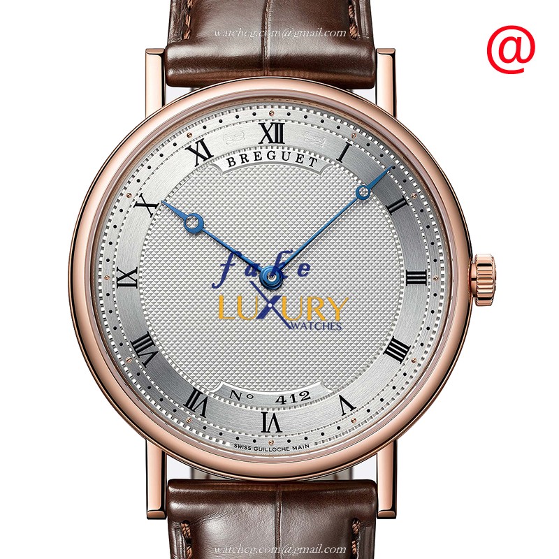 Breguet 5157BR/11/9V6 Replica Watch, Automatic Movement, Silver Dial, 18kt Rose Gold Case - Luxury Replica Watch