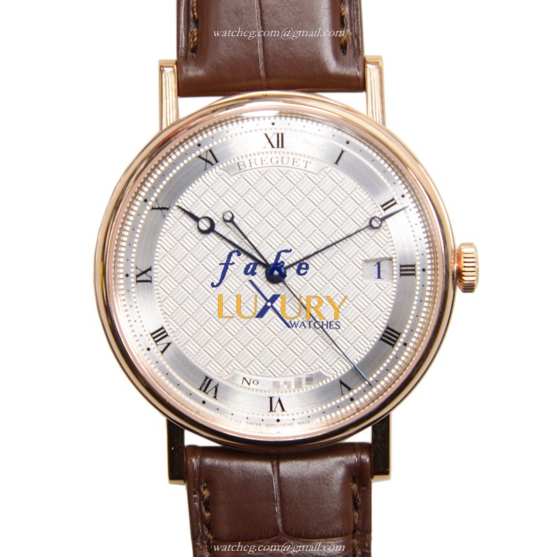 Breguet 5177BR/12/9V6 Classic Replica Watch, Automatic, Silver Dial, Rose Gold Case - Luxury Replica Watch