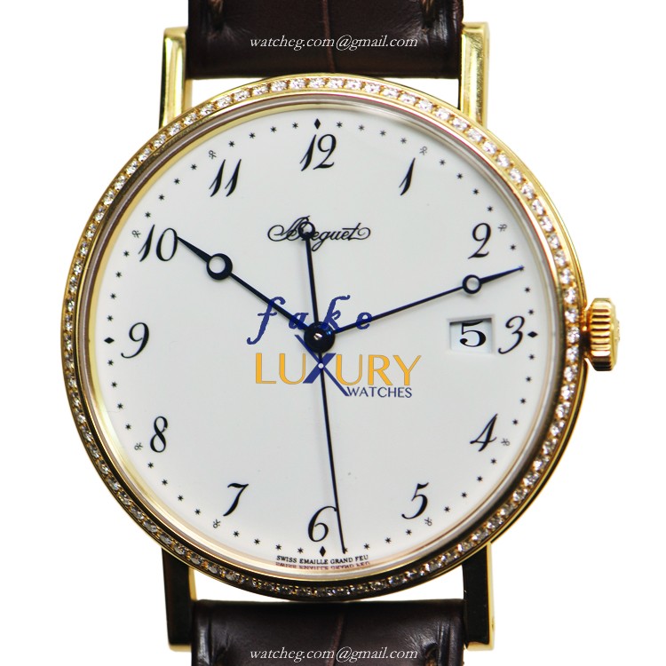 Breguet 5178BA/29/9V6/D000 | Automatic | 18kt Gold & Diamond | Alligator | Replica Watch - Luxury Replica Watch