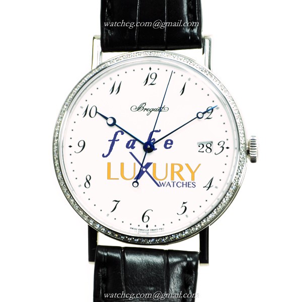 5178BB/29/9V6/D000 - Breguet Classic Replica Watch Automatic White Dial 18kt Gold Diamond - Luxury Replica Watch
