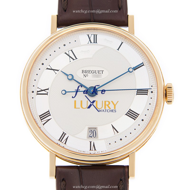 Breguet 5197BA/15/986 Replica Watch, Automatic Movement, Silver Dial, 18kt Yellow Gold Case - Luxury Replica Watch