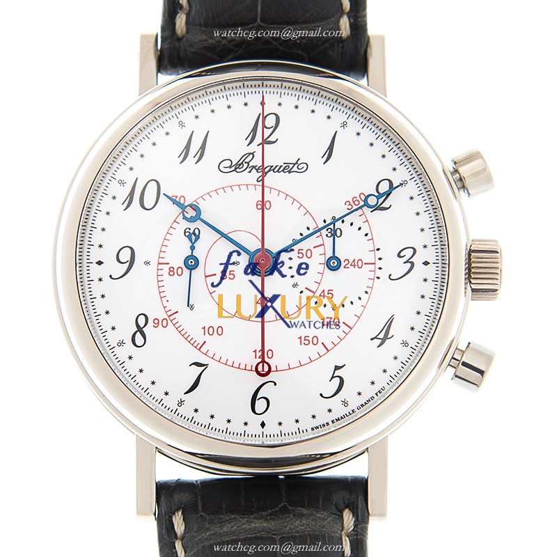 Breguet CLASSIC Replica Watch 5247BB/29/9V6 Manual Wind White Dial 18kt White Gold Case Leather - Luxury Replica Watch