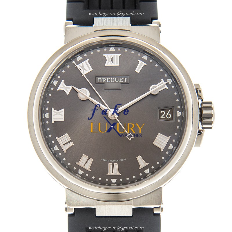 5517TI/G2/5ZU - Breguet MARINE Replica Watch Automatic Titanium Gray Dial Rubber Strap - Luxury Replica Watch