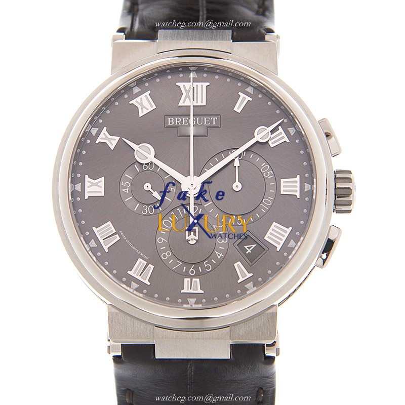 Breguet 5527TI/G2/9WV MARINE Replica Watch, Automatic Movement, Gray Dial, Steel Case - Luxury Replica Watch