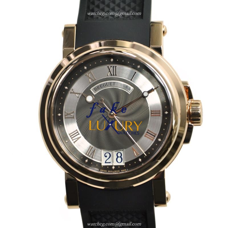 Breguet 5817BR/Z2/5V8 MARINE Replica Watch - 18kt Rose Gold Automatic - Rubber Strap - Luxury Replica Watch