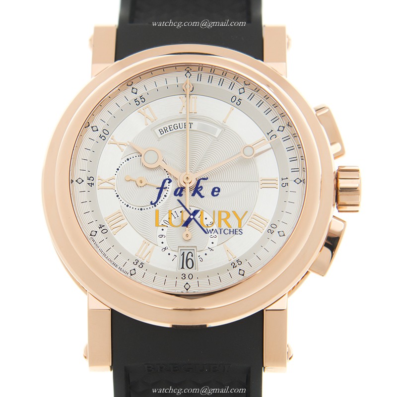 Breguet 5827BR/12/5ZU MARINE Replica Watch Automatic Movement Silver Dial 18kt Rose Gold Case - Luxury Replica Watch