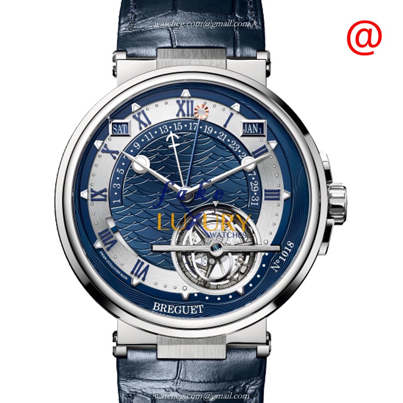 Breguet 5887PT/Y2/9WV Replica Watch, Automatic Movement, Platinum Case, Blue Dial - Luxury Replica Watch