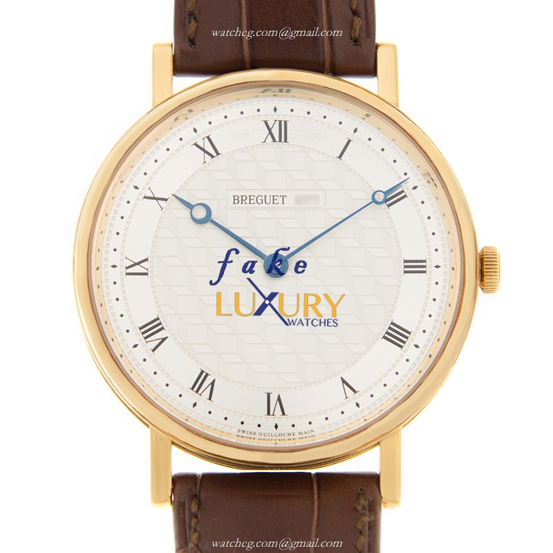 Breguet 5967BA/11/9W6 Classic Replica Watch, Manual Wind, 18kt Yellow Gold Case, Silver Dial - Luxury Replica Watch