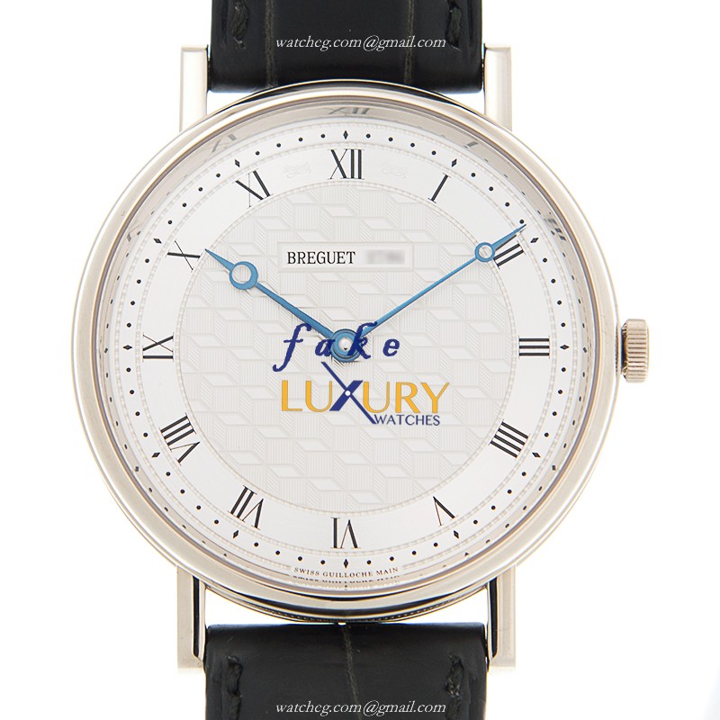 Breguet 5967BB/11/9W6 Replica Watch, Silver Dial, 18kt White Gold Case, Manual Wind - Luxury Replica Watch