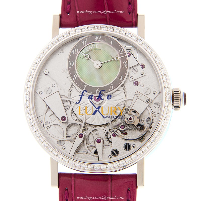 Breguet Tradition 7038BB/1T/9V6/D00D 18kt White Gold Diamond Automatic Replica Watch - Luxury Replica Watch