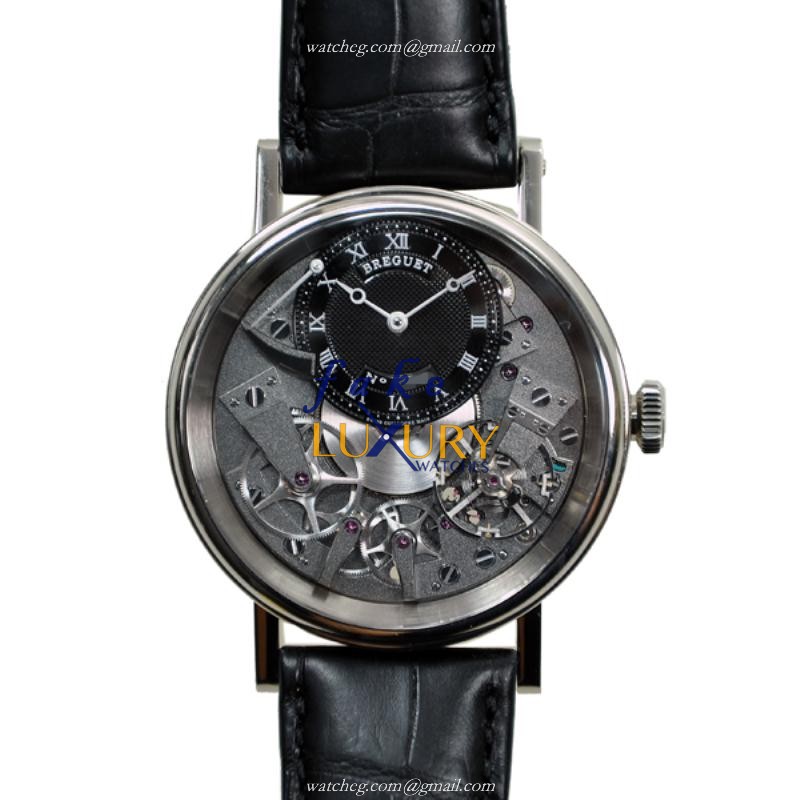 Breguet Tradition 7057BB/G9/9W6 Manual Wind 18kt White Gold Dark Grey Dial Replica Watch - Luxury Replica Watch
