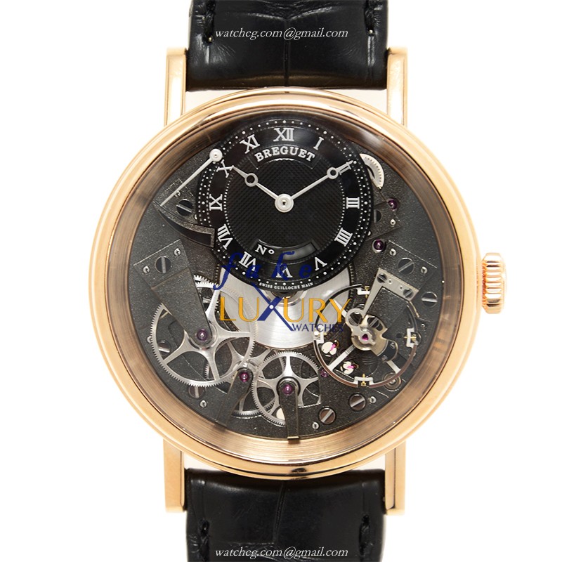 7057BR/G9/9W6 - Breguet Tradition Replica Watch - Manual Wind Gray Dial Rose Gold - Luxury Replica Watch