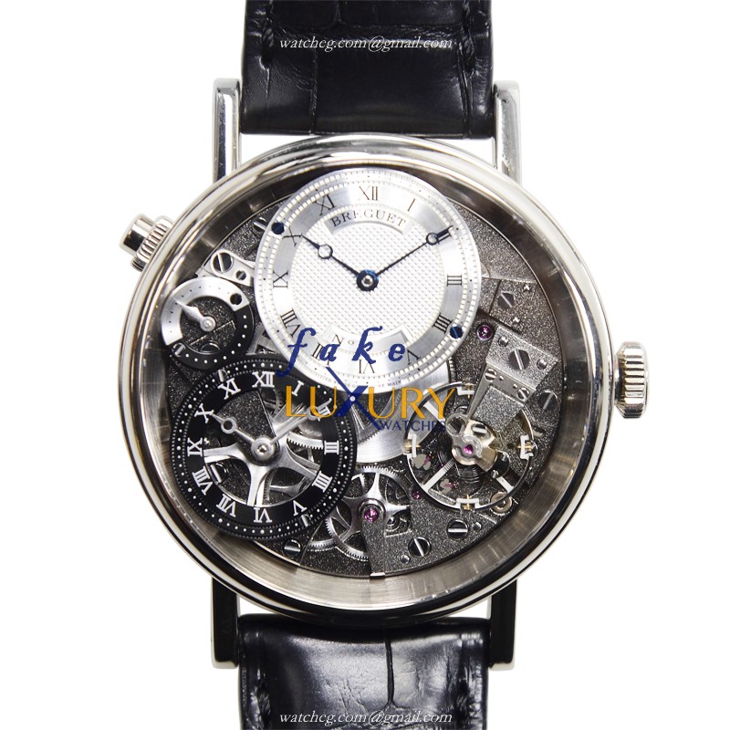 Breguet 7067BB/G1/9W6 Tradition Manual Wind 18kt White Gold Gray Dial Replica Watch - Luxury Replica Watch