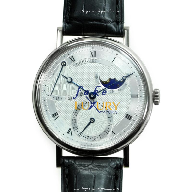 Breguet 7137BB/11/9V6 Replica Watch, Automatic Movement, Silver Dial, White Gold Case - Luxury Replica Watch