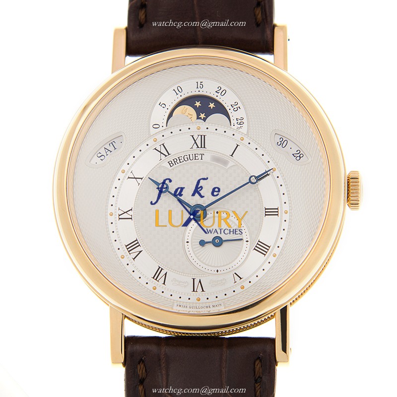 Breguet 7337BA/1E/9V6 CLASSIC Automatic Replica Watch, 18kt Rose Gold, Silver Dial - Luxury Replica Watch
