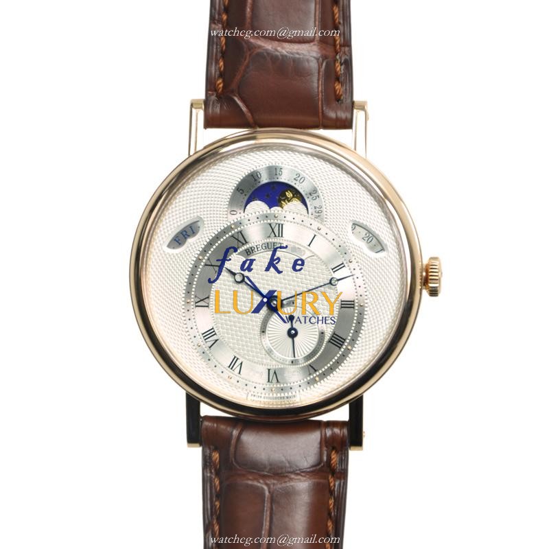 Breguet 7337BR/1E/9V6 Classique Replica Watch, Automatic Movement, 18kt Rose Gold Case, Silver Dial - Luxury Replica Watch