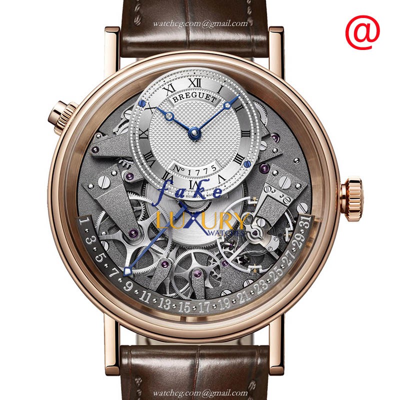 Breguet 7597BR/G1/9WU Tradition Automatic 18kt Rose Gold Silver Dial Replica Watch - Luxury Replica Watch