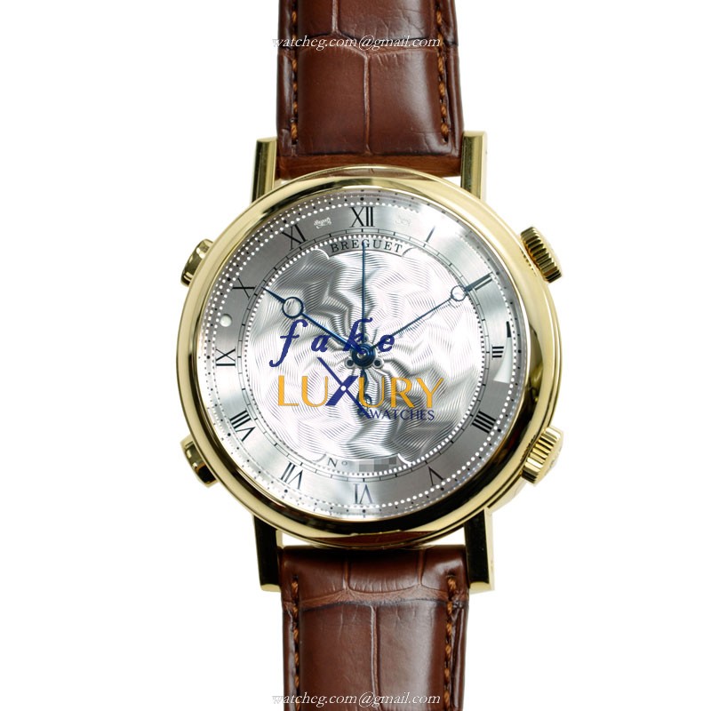 Breguet 7800BA/11/9YV CLASSIC Replica Watch, Automatic, Silver Dial, 18kt Yellow Gold Case - Luxury Replica Watch
