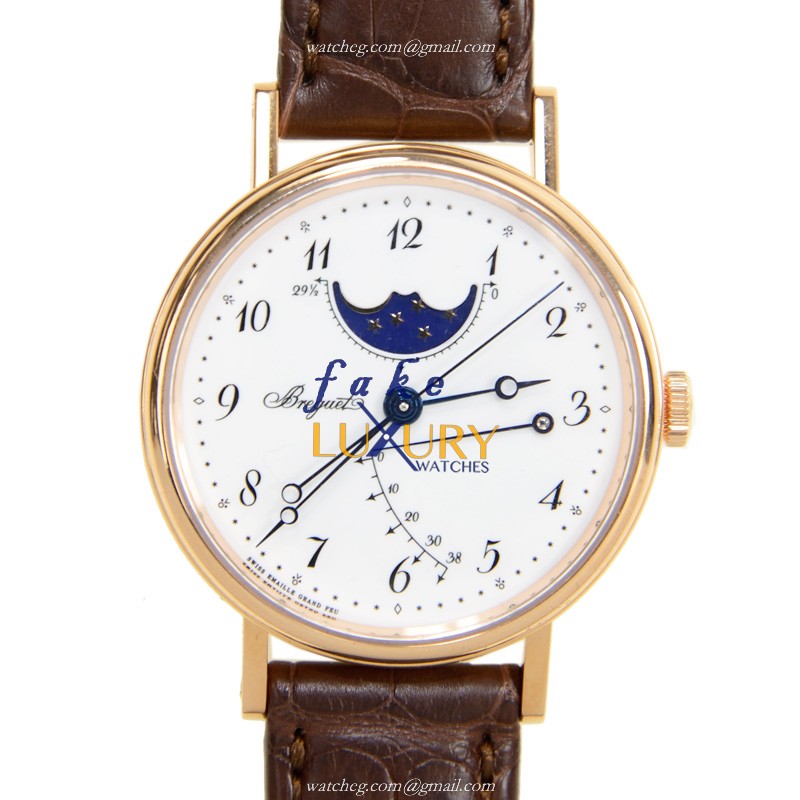 8787BR/29/986 - Breguet Classic Replica Watch Automatic 18kt Rose Gold White Dial - Luxury Replica Watch