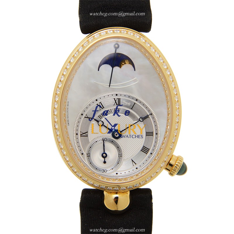 Breguet 8908BA/52/864/D00D Replica Watch, White Mother of Pearl Dial, 18kt Gold & Diamond Case - Luxury Replica Watch
