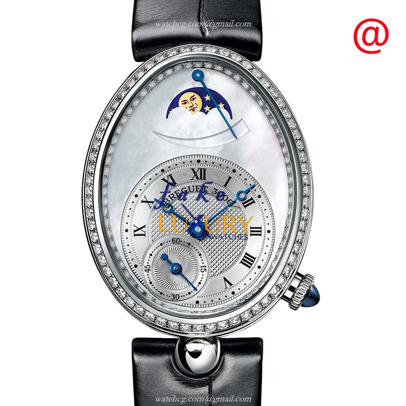 Breguet 8908BB/52/964/D00D3L Reine de Naples Replica Watch, White Mother of Pearl Dial, 18kt White - Luxury Replica Watch
