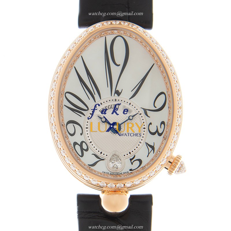 Breguet 8918BR/58/964/D00D/3L Reine de Naples Automatic White Dial 18kt Rose Gold Replica Watch - Luxury Replica Watch