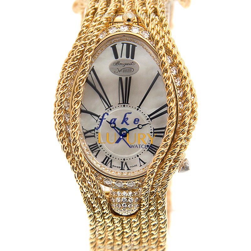 Breguet REINE DE NAPLES 8928BA/51/J60 DD0D Automatic 18kt Gold Diamond White Dial Replica Watch - Luxury Replica Watch