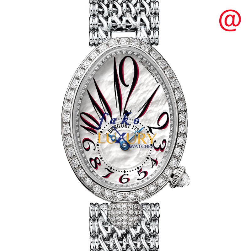 Breguet Reine De Naples 8928BB/5P/J20/DD00 Replica Watch With Mother Of Pearl Dial White Gold - Luxury Replica Watch