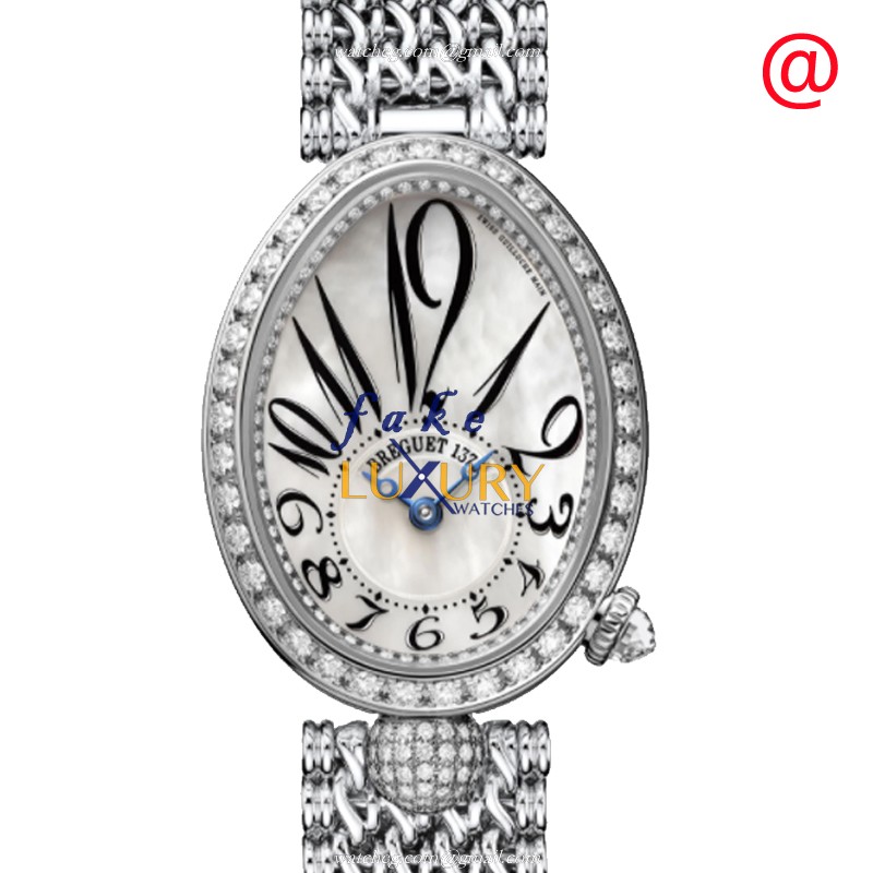 Breguet 8928BB/5W/J20/DD00 Replica Watch, Automatic, White Mother of Pearl Dial, 18kt White Gold & - Luxury Replica Watch