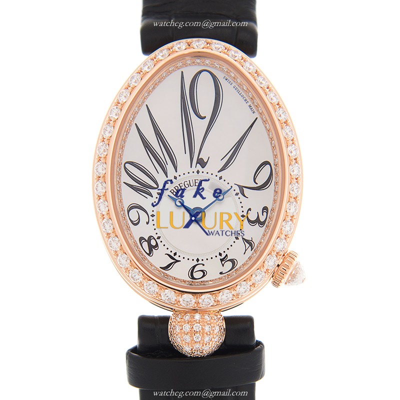 Breguet 8928BR/5W/944/DD0D Replica Watch, Automatic Movement, White Mother of Pearl Dial, 18kt Rose - Luxury Replica Watch