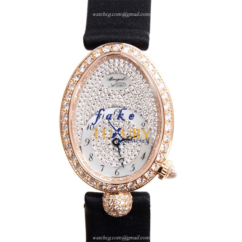 Breguet 8928BR/8D/844/DD0D Reine de Naples - Automatic - Rose Gold - Silver Dial - Replica Watch - Luxury Replica Watch