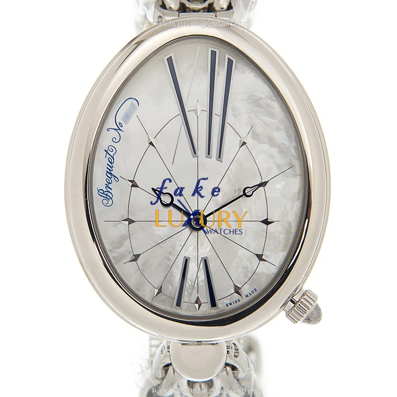 Breguet 8967ST/51/J50 Reine de Naples Automatic Stainless Steel White Dial Replica Watch - Luxury Replica Watch