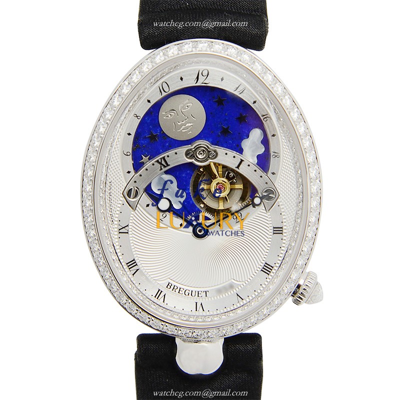Breguet 8998BB/11/874/D00D Reine de Naples Automatic Replica Watch, 18kt White Gold & Diamond Case - Luxury Replica Watch